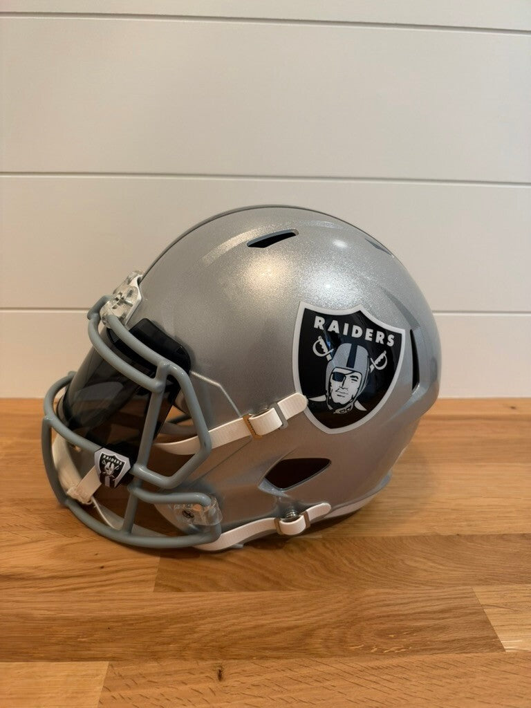 Maxx Crosby Signed Raiders Full Size Speed Replica Helmet Fanatics Custom Visor