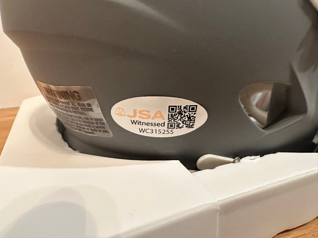 Danny Amendola Signed Patriots Slate Mini Helmet JSA Custom Silver Visor