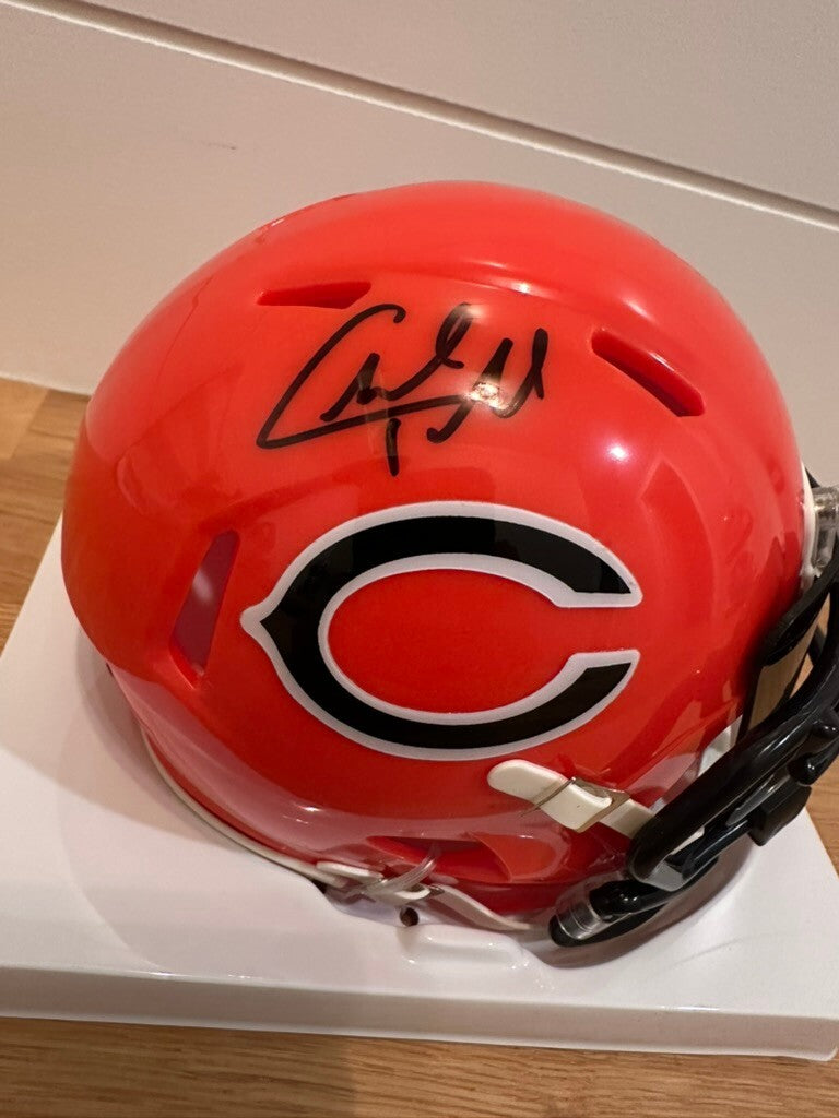 Charles Tillman Signed Chicago Bears Orange Riddell Mini Helmet Beckett