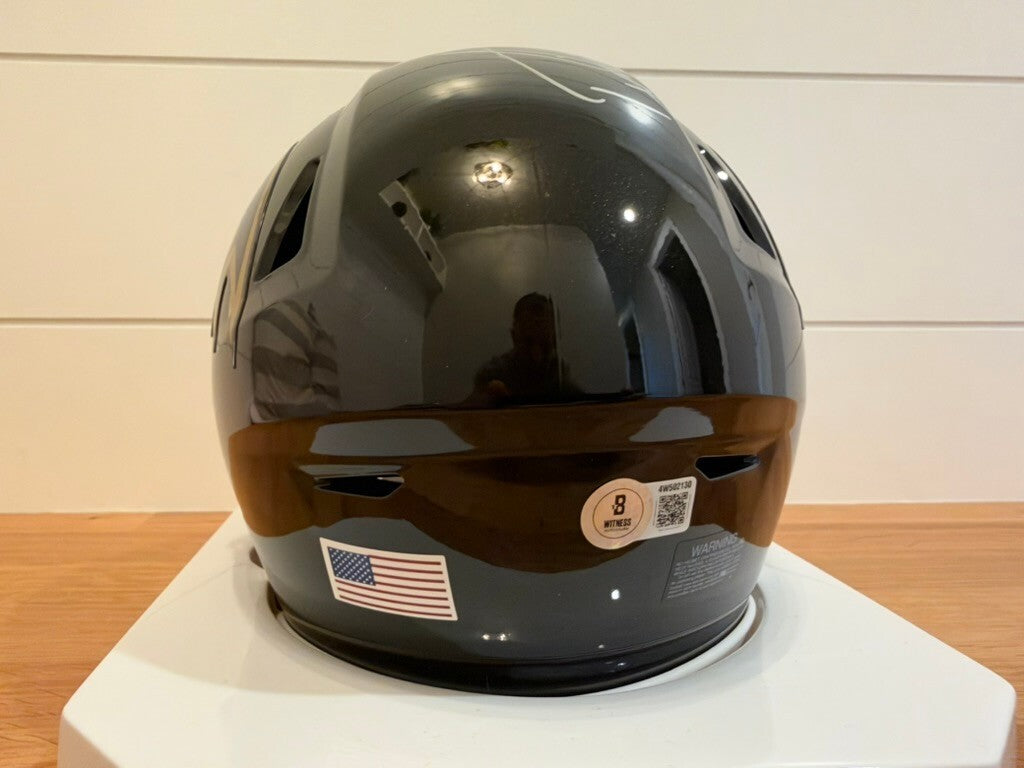 Derrick Henry Signed Ravens SpeedFlex MIDI Helmet Purple Visor Beckett