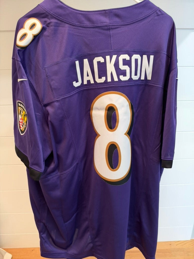 Lamar Jackson Baltimore Ravens Nike Jersey Men's XXL 2XL Purple #8 NWT