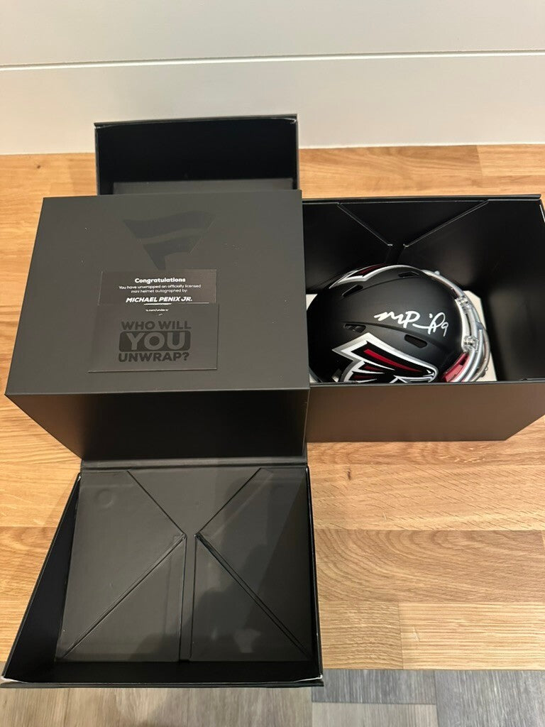 Michael Penix Jr Signed Falcons Speed Mini Helmet #9 Fanatics Authentic