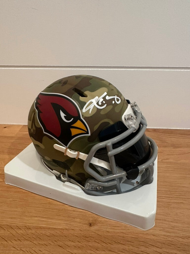 Riddell Arizona Cardinals Camo Alternate Mini Helmet Signed by Kyler Murray