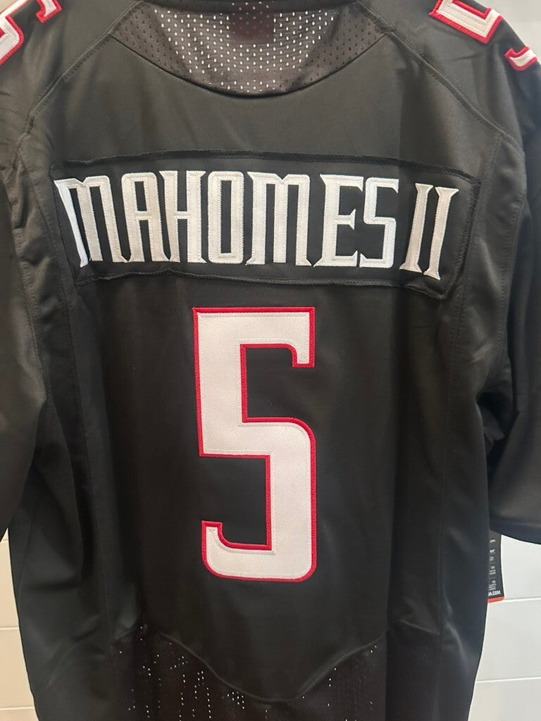 Patrick Mahomes II Texas Tech #5 Black Stitched Jersey – Large – New With Tags
