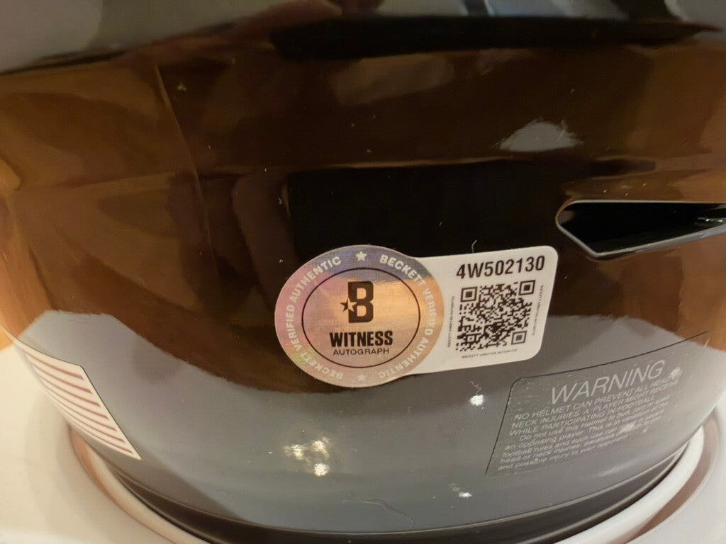 Derrick Henry Signed Ravens SpeedFlex MIDI Helmet Purple Visor Beckett