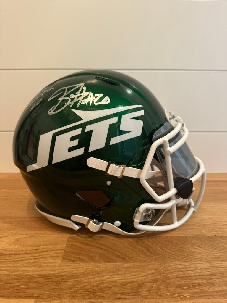 Breece Hall Braelon Allen Signed Jets Full Size Speed Authentic Helmet Fanatics
