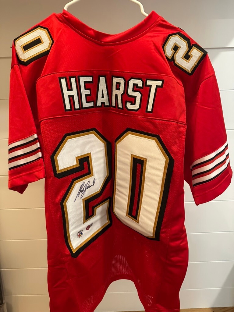 Garrison Hearst Signed 49ers #20 Custom Jersey Beckett Witnessed BAS