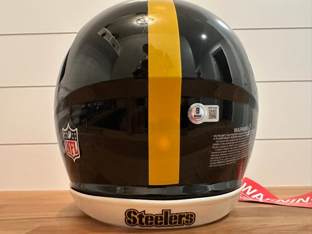 Rod Woodson Signed Steelers Riddell Authentic Full Size Helmet Beckett Witnessed