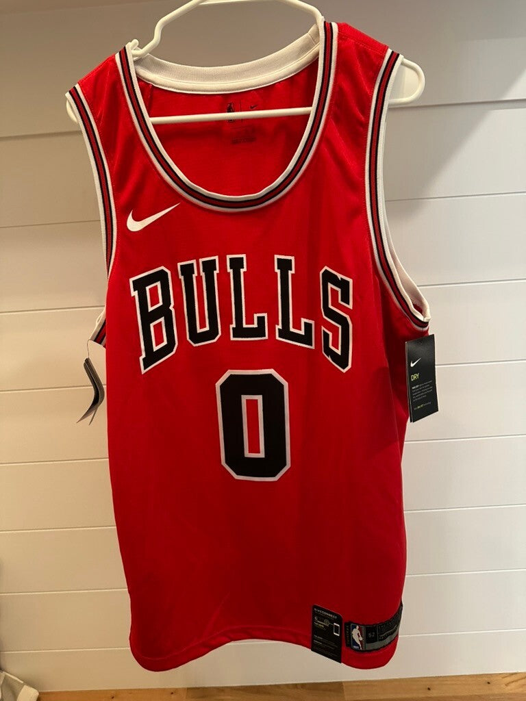 Coby White #0 Signed Chicago Bulls Nike Swingman Jersey Fanatics COA Sz 52