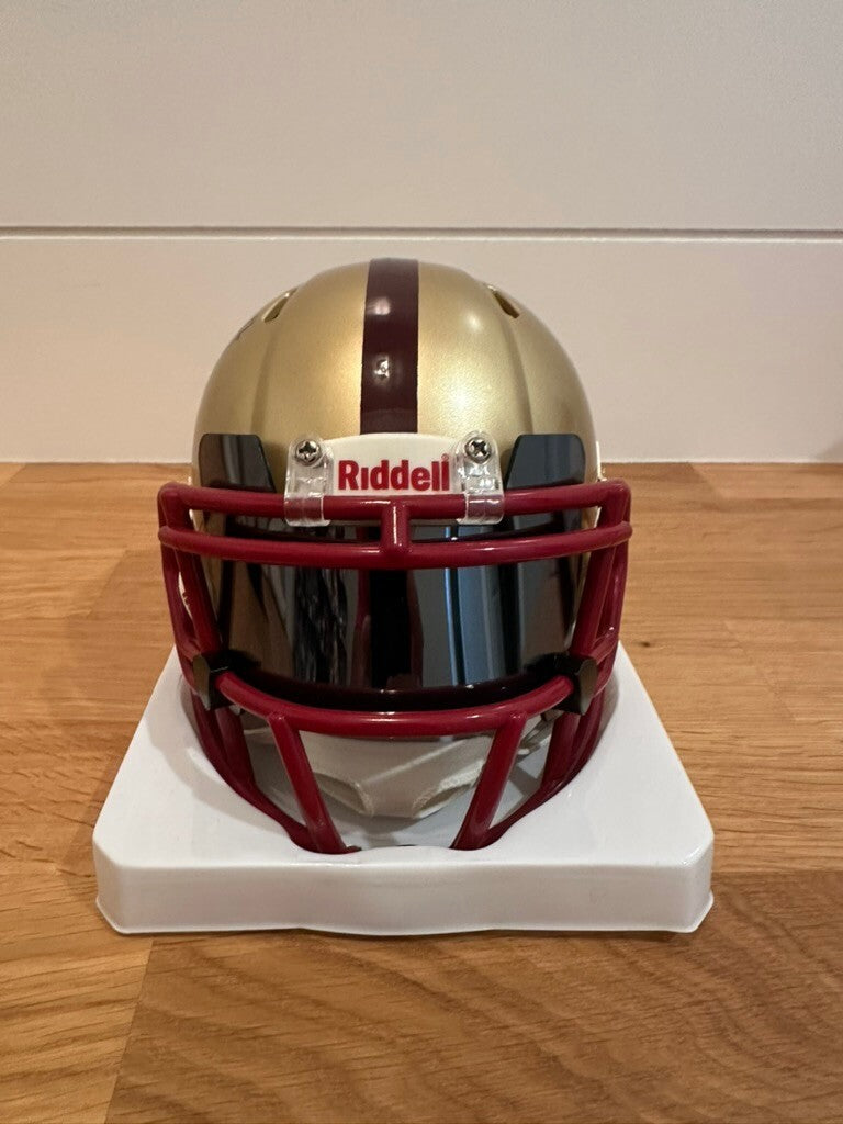 Zay Flowers Signed Boston College Speed Mini Helmet JSA Custom Visor