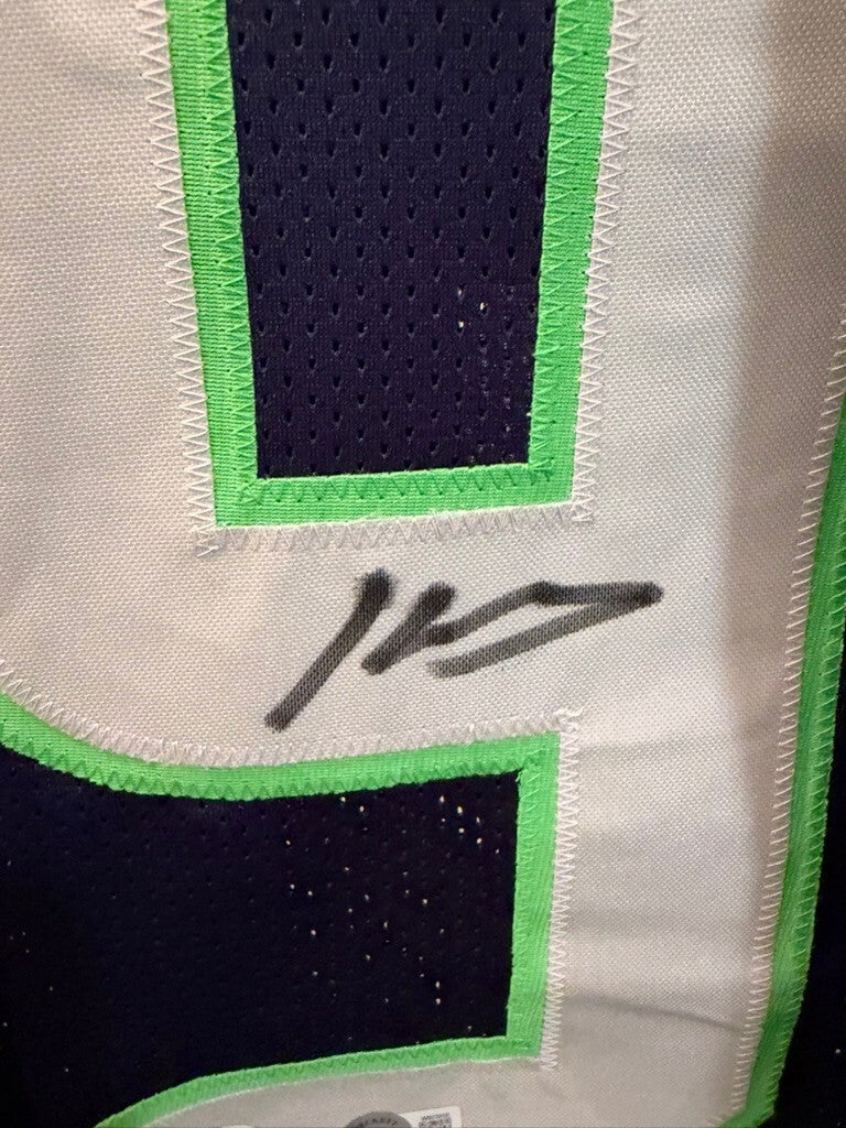 Kenneth Walker III Signed Seattle Seahawks #9 Custom Navy Jersey Beckett