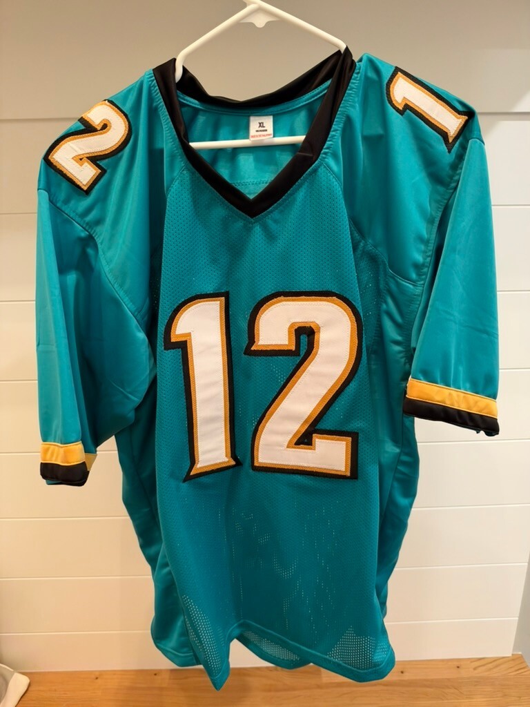 Travis Hunter Signed Jacksonville Jaguars Teal #12 Custom Jersey XL Beckett