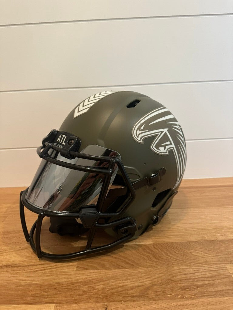 Michael Penix Jr Signed Falcons Salute to Service Authentic Full Size Helmet BAS