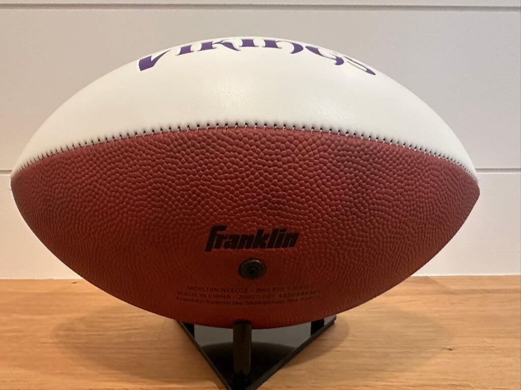 Jordan Addison Signed Minnesota Vikings White Panel Football JSA Witnessed
