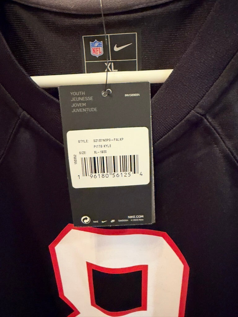 Kyle Pitts Atlanta Falcons Nike Throwback Game Jersey Youth XL 18/20 Black #8