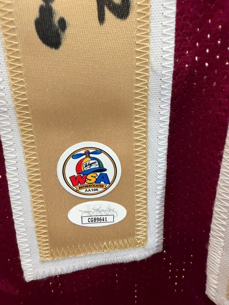Deondre Francois Signed FSU Florida State #12 Garnet Custom Jersey XL JSA COA