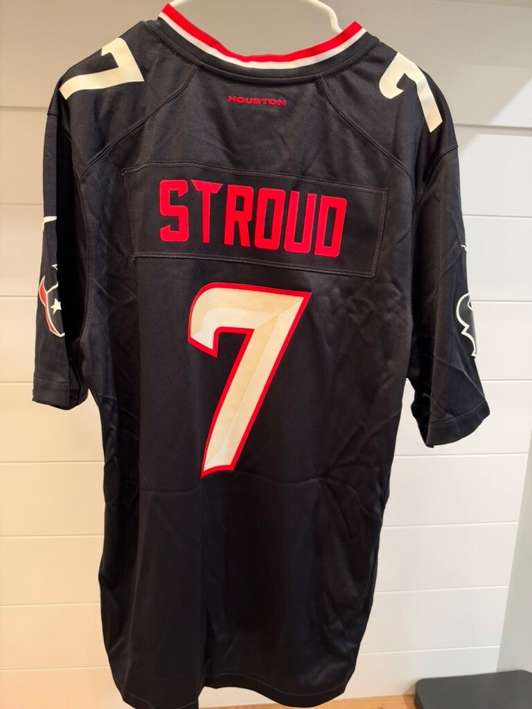 Nike C.J. Stroud #7 Texans Black H-Town Fashion Jersey Men’s Large NWT