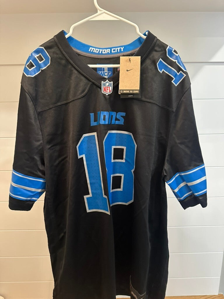 Isaac TeSlaa Signed Detroit Lions Nike Authentic Black Jersey XL – Beckett