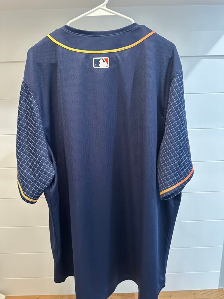 Nike Houston Space City Baseball Jersey Navy Blue Size XL