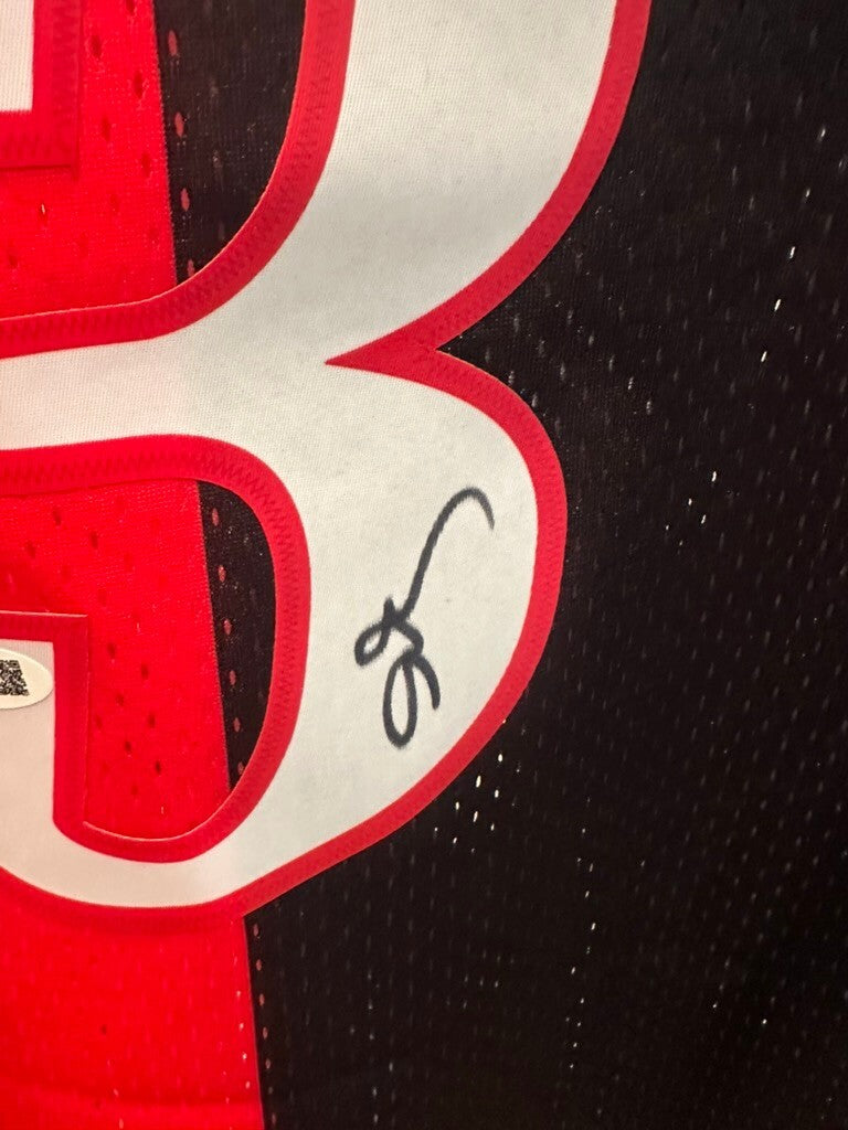 Allen Iverson Signed 76ers Mitchell & Ness Split Swingman Jersey Small JSA