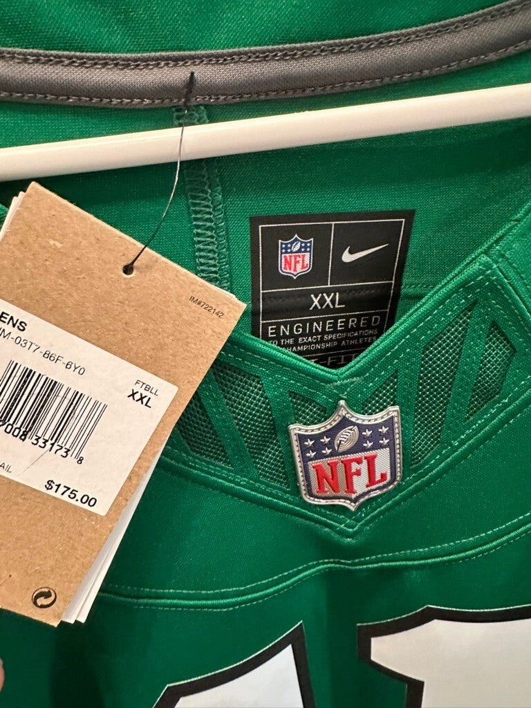 A.J. Brown Philadelphia Eagles Nike Kelly Green Jersey #11 XXL 2XL NWT