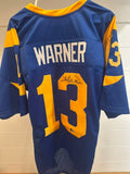 Kurt Warner Signed St. Louis Rams #13 Jersey Beckett Witness COA