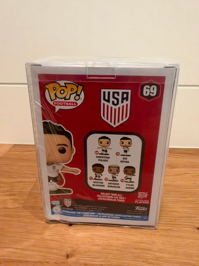 Christian Pulisic Signed Funko Pop #69 USA Soccer JSA Autograph With Protector