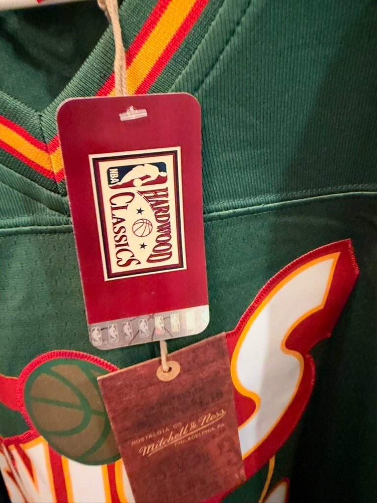 Shawn Kemp Seattle SuperSonics #40 Mitchell & Ness Audible Jersey XL NWT