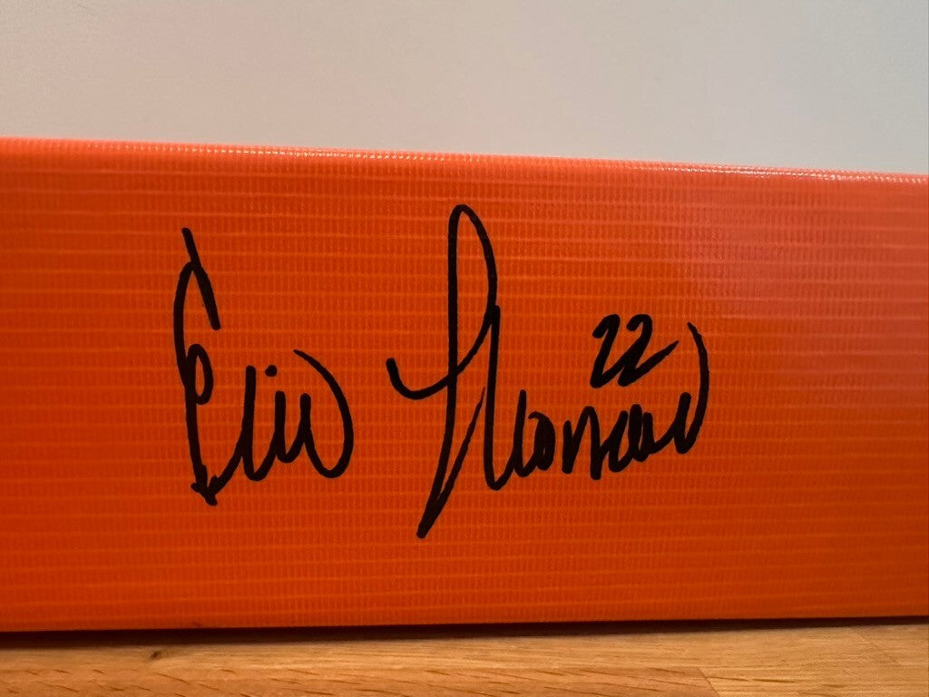 Eric Thomas Signed Orange Football End Zone Pylon #22 Beckett Witnessed