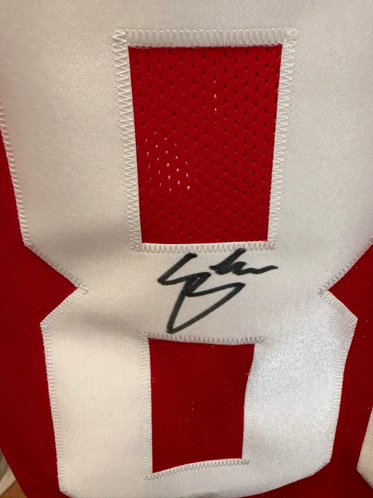 Charlie Becker Signed Indiana Hoosiers #80 Red Custom Jersey JSA Certified