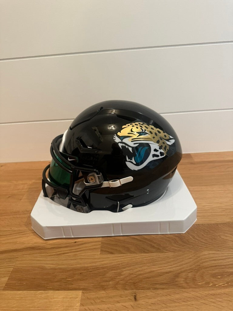 Travis Hunter Signed Jaguars SpeedFlex MIDI Helmet Beckett Teal Visor