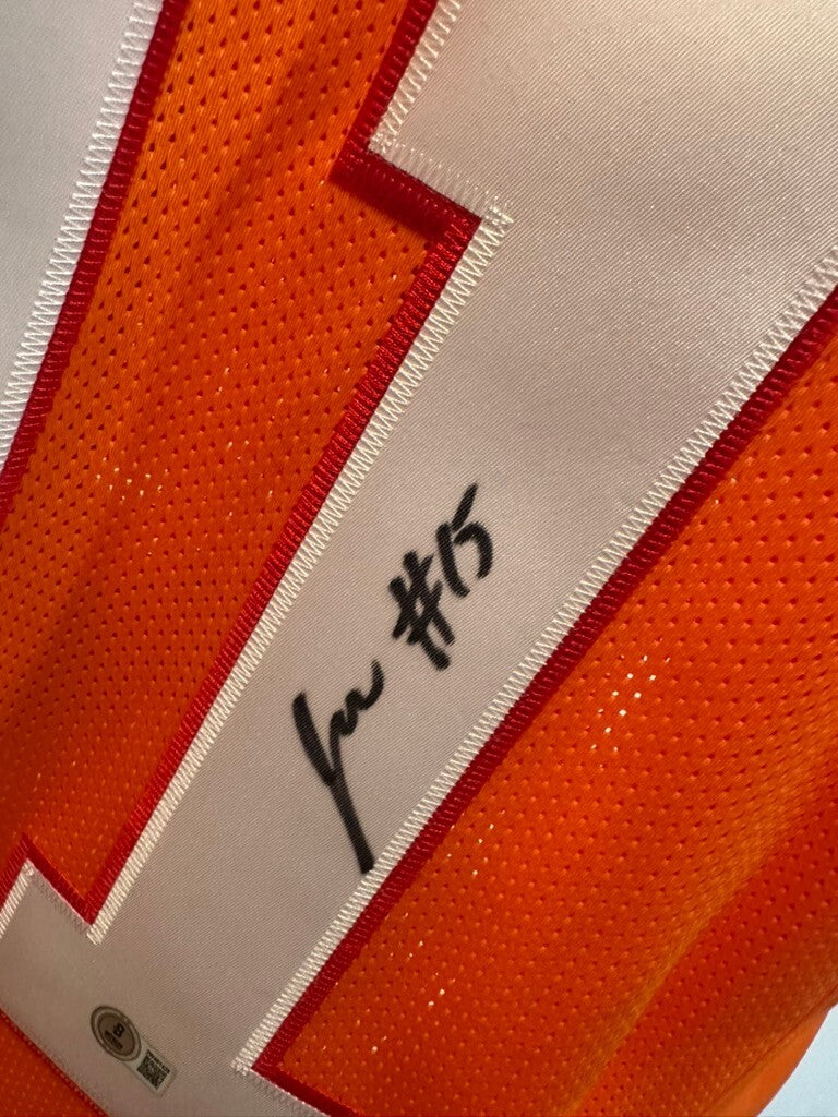 Jalen McMillan Signed Buccaneers Orange Custom Jersey #11 Beckett