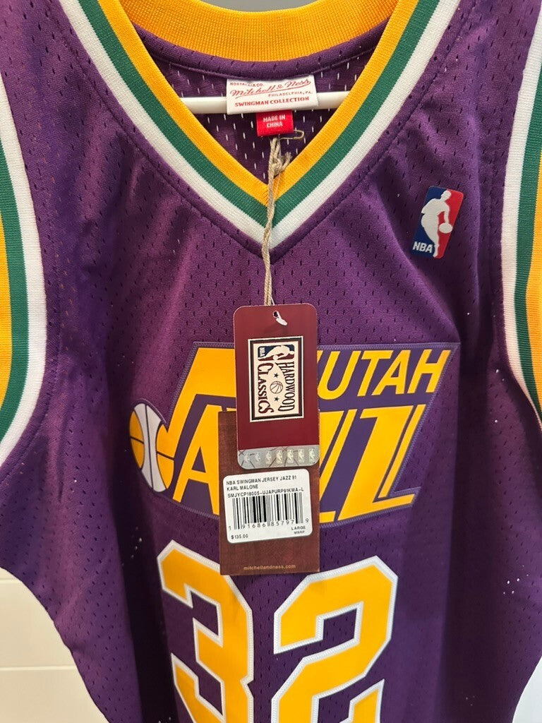 Karl Malone Signed Utah Jazz Mitchell & Ness 1991-92 Purple Jersey Fanatics