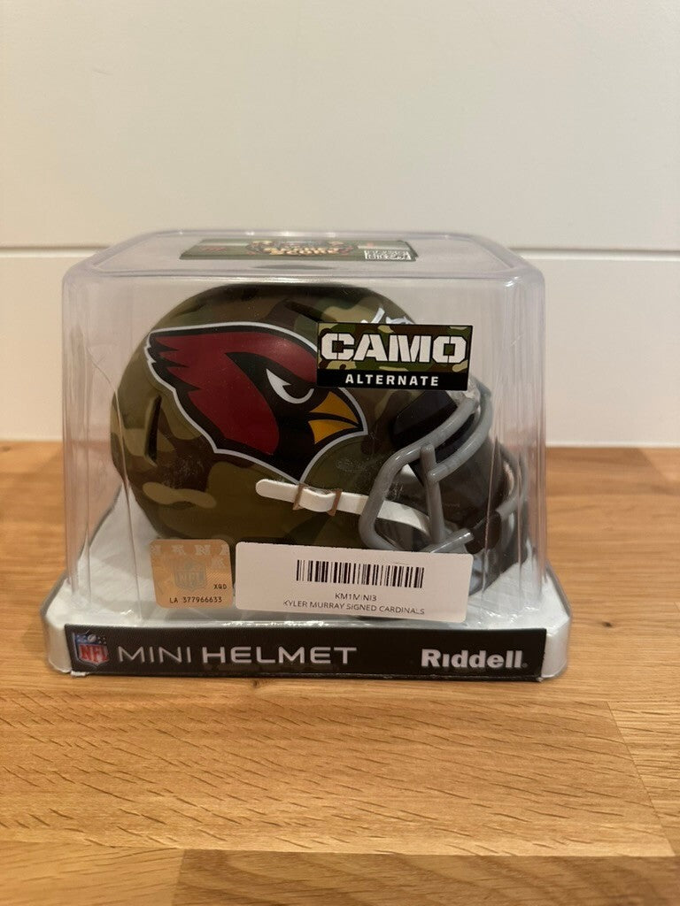 Riddell Arizona Cardinals Camo Alternate Mini Helmet Signed by Kyler Murray
