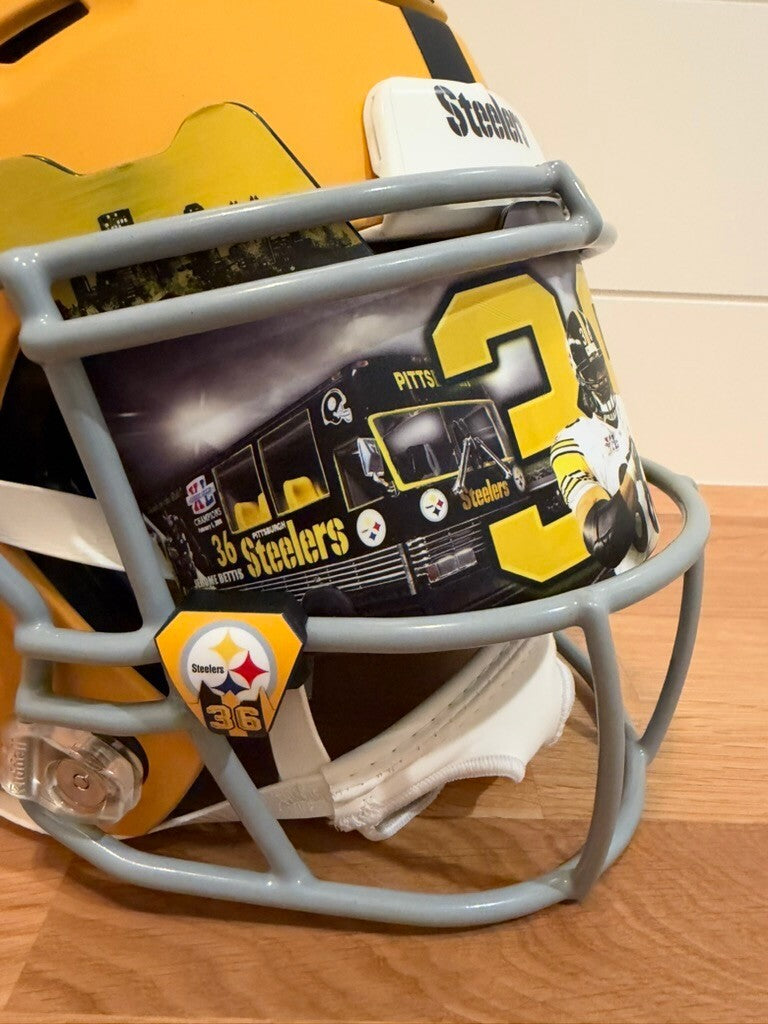 Jerome Bettis Signed Steelers Yellow Full Size SpeedFlex Helmet Beckett Visor
