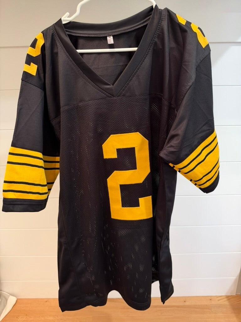Michael Vick Signed Steelers #2 Color Rush Black Custom Jersey XL JSA