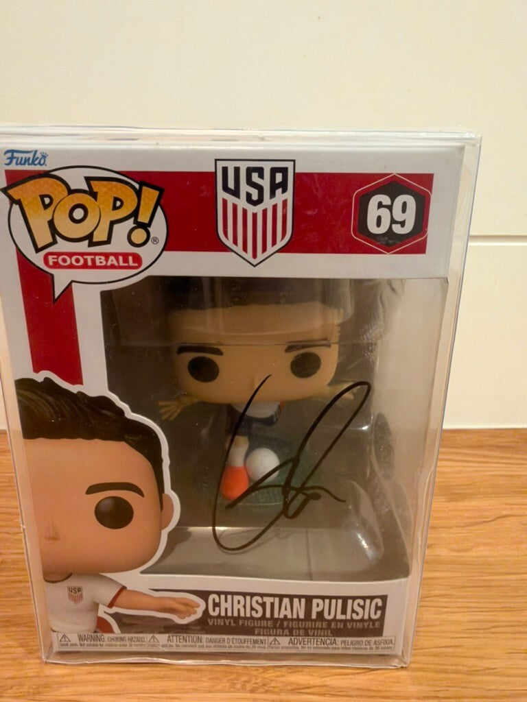Christian Pulisic Signed Funko Pop #69 USA Soccer JSA Autograph With Protector