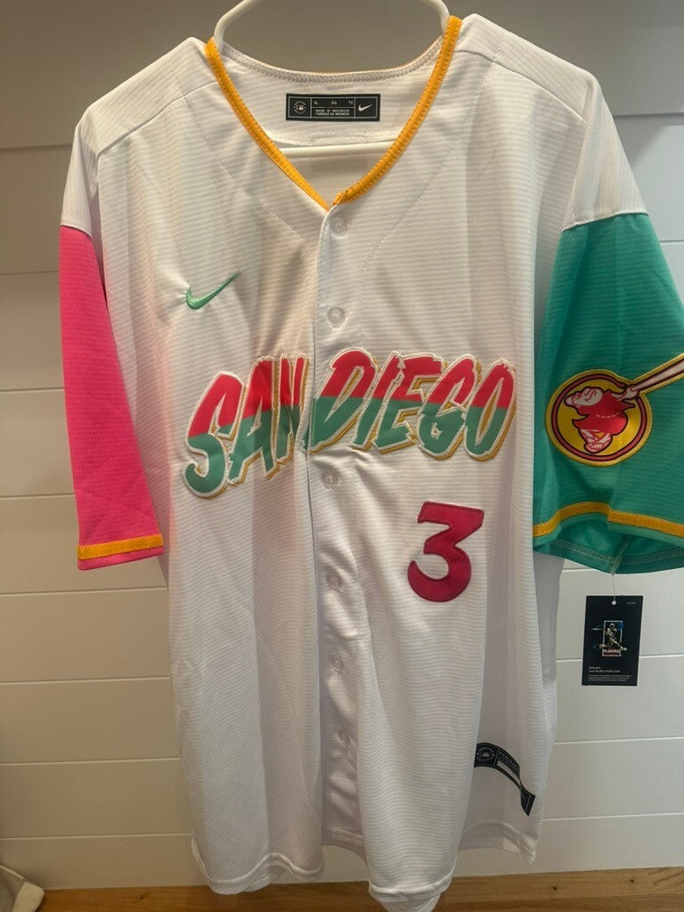 Jackson Merrill Signed San Diego Padres Nike City Connect Jersey XL Beckett