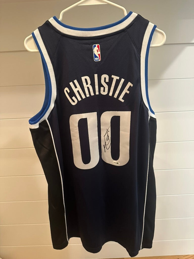 Max Christie Signed Dallas Mavericks Jordan Swingman Jersey JSA COA