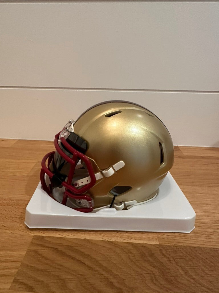 Zay Flowers Signed Boston College Speed Mini Helmet JSA Custom Visor