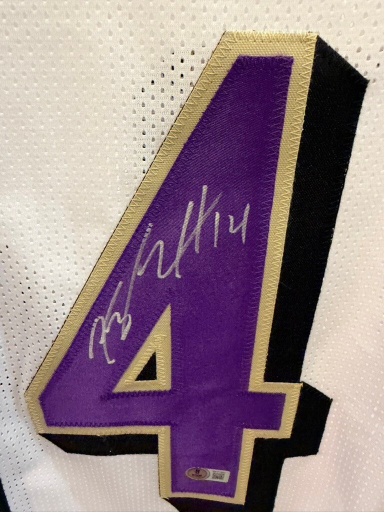 Kyle Hamilton Signed Baltimore Ravens White Custom Jersey #14 Beckett BAS