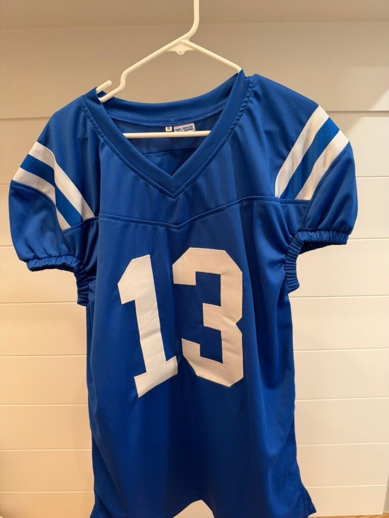 Mike Vanderjagt Signed Colts #13 Blue Custom Jersey XL Beckett Goalpost Sketch