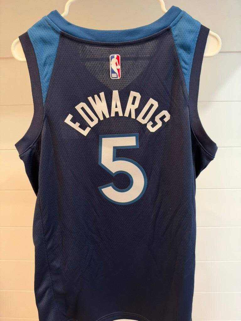 Anthony Edwards Timberwolves Nike Swingman Icon Jersey Men's Small 40 Navy NWT