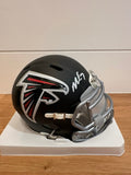 Michael Vick Signed Falcons Speed Mini Helmet Beckett Custom Silver Visor