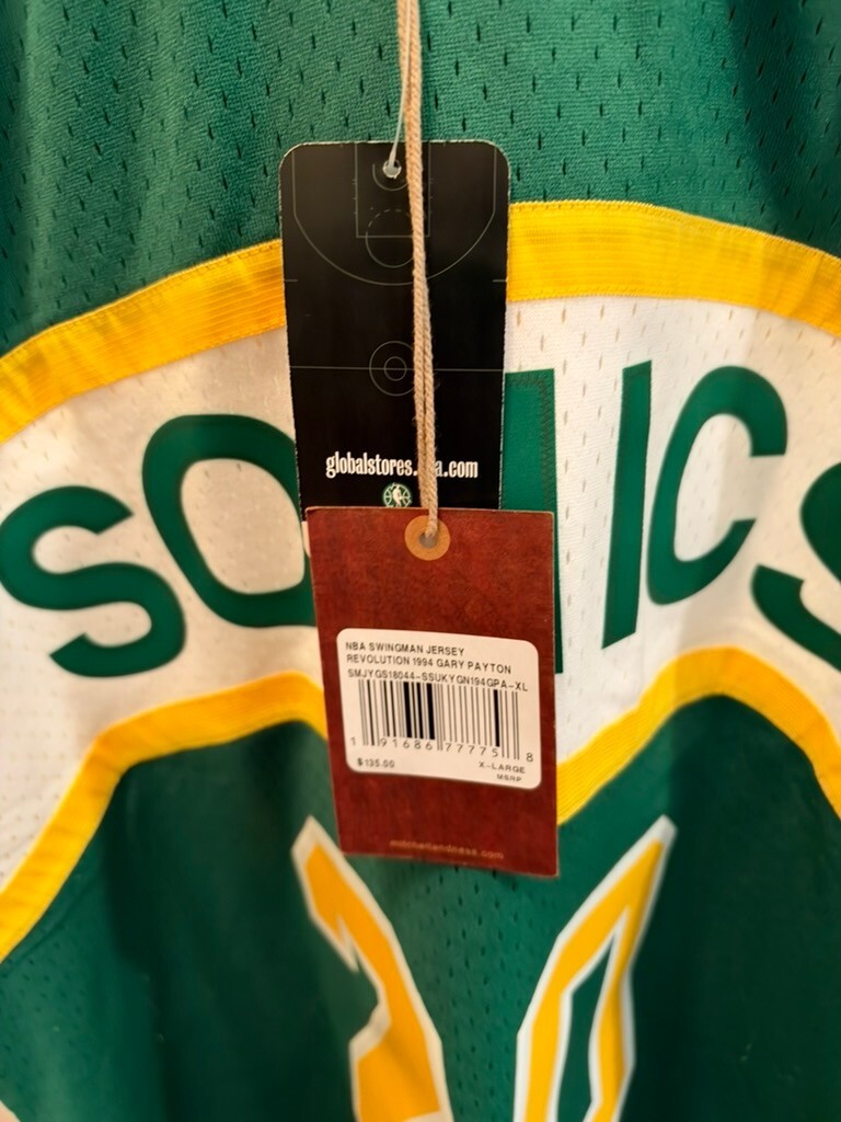 Gary Payton Signed Sonics Mitchell & Ness Jersey XL HOF 13 Fanatics