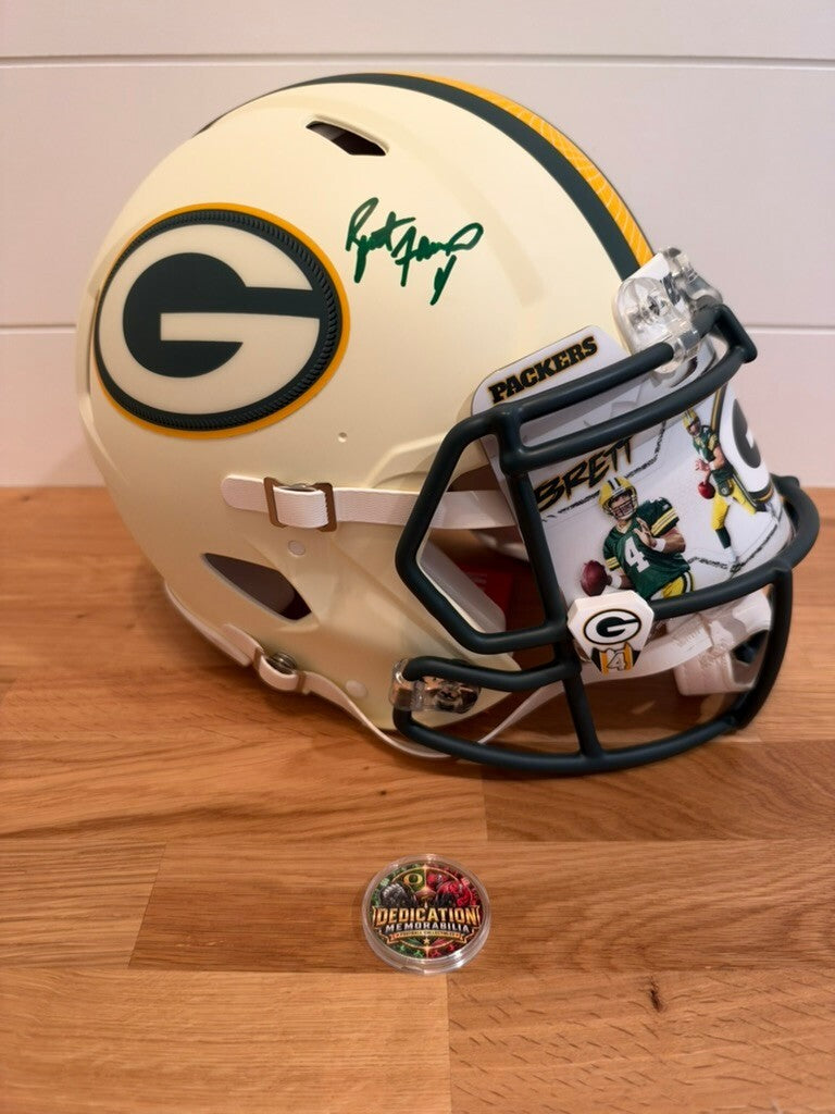 Brett Favre Signed Packers Full Size Authentic Speed Helmet Custom Visor Radtke