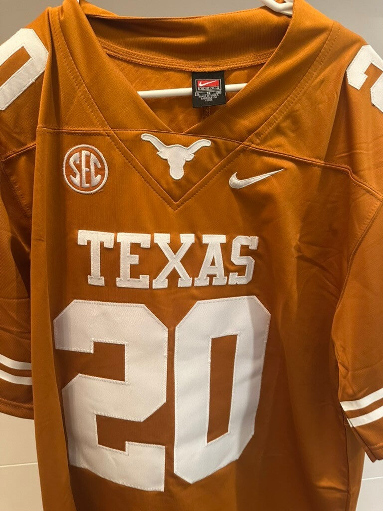 Earl Campbell Texas Longhorns #20 Burnt Orange Stitched Jersey – XL