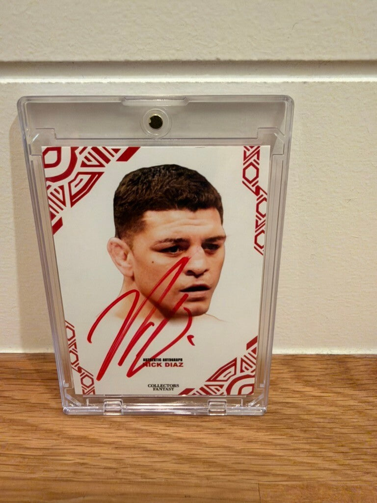 Nick Diaz Signed Collectors Fantasy Card Red Ink Auto JSA MMA UFC With Holder