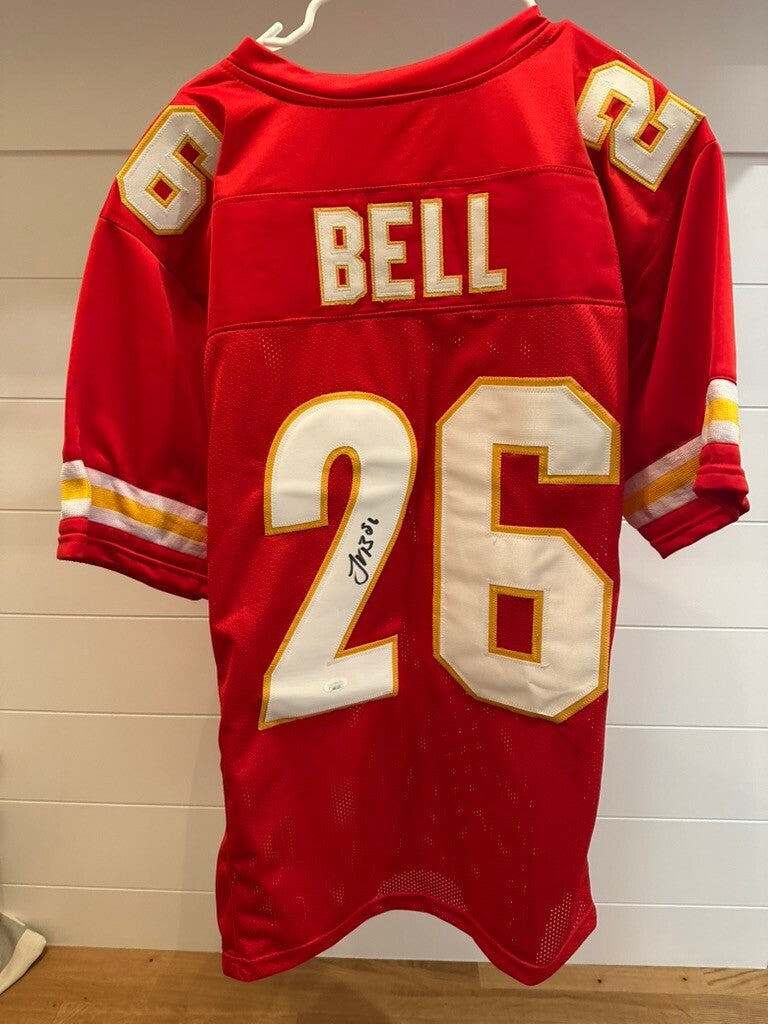 Le'Veon Bell Signed Kansas City Chiefs #26 Red Custom Jersey XL JSA Autograph
