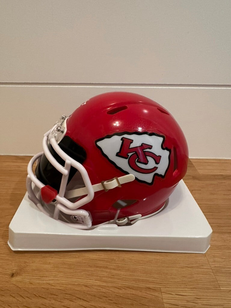 Dwayne Bowe Signed Chiefs Mini Helmet Chiefs HOF 24 JSA Custom Visor